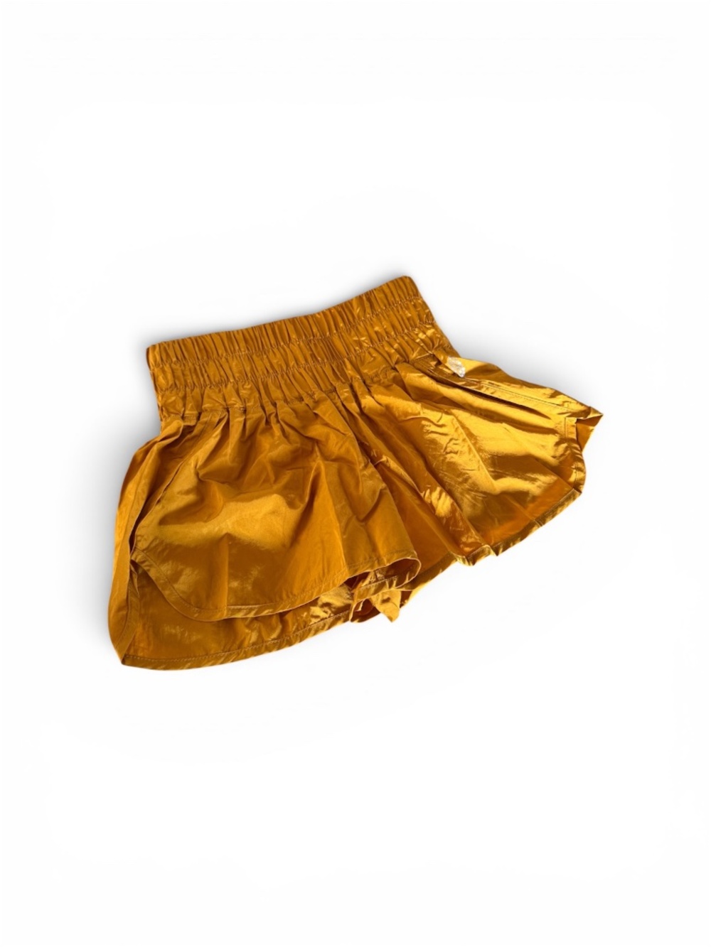 Free People Movement Gold Shimmer Athletic Shorts Festival Dance Yoga Small